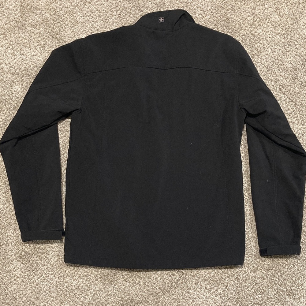 Swiss Tech Black Jacket with Red Logo Accent - Picture 3 of 3